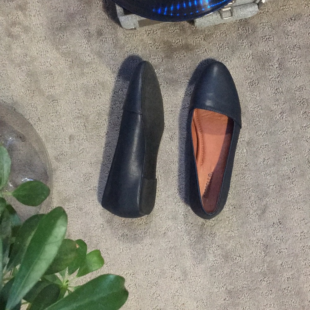 Dark blue flats